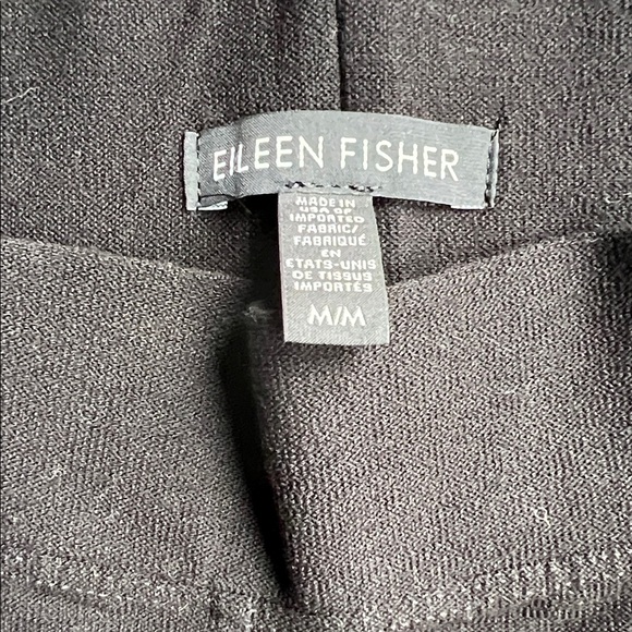 Eileen Fisher Women’s Classic Black Straight Pant - Picture 2 of 3